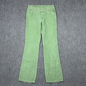 Levis 517 Green Corduroy Jeans Womens Size Medium (27x32) Low Rise Boot Cut  039